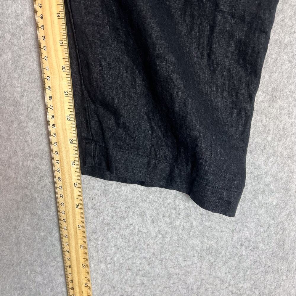 Quince Black 100% European Linen Cropped High Waisted Pants Size XL - Picture 11 of 14